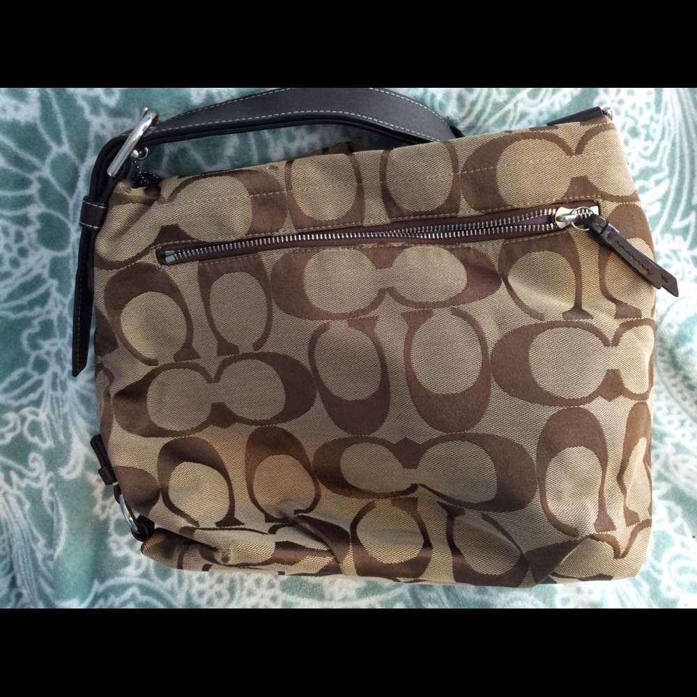 Brown coach signature bag